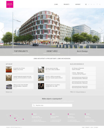 Web Arch.design - realizace, Webdesign