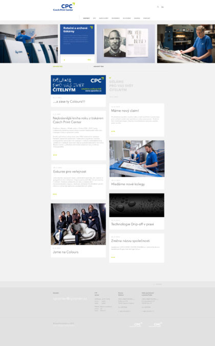 Czech Print Center - realizace, Web design