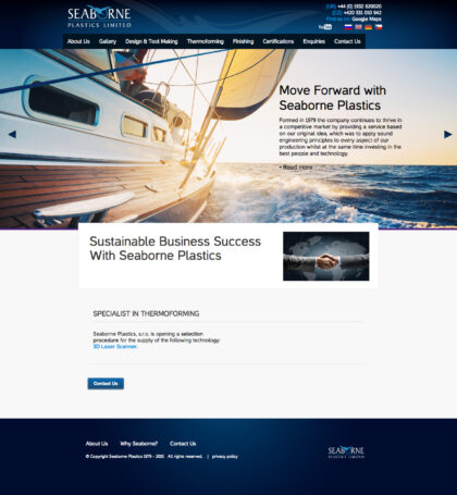 Seaborne Plastics - realizace, Web design