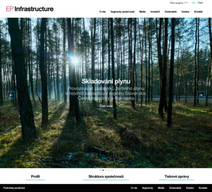 EP Infrastructure - realizace, Webdesign