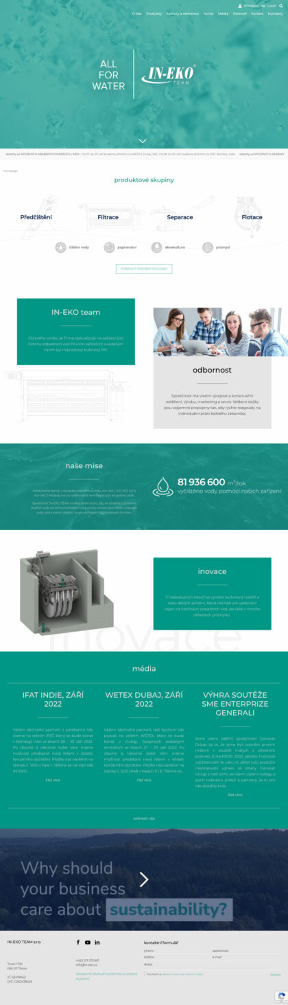 In – eko - realizace, Web design