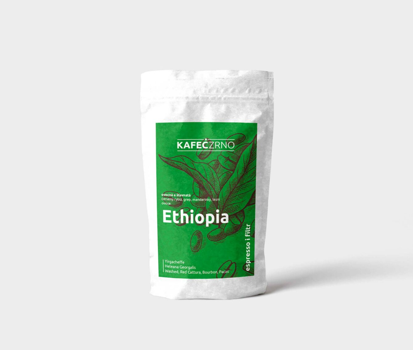 Návrh obalů na kávu Ethiopia