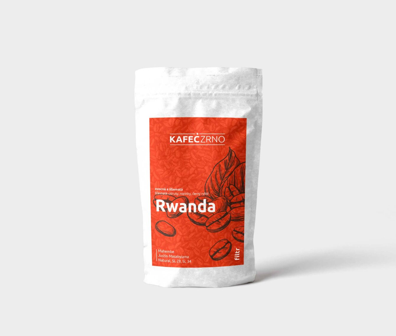 Návrh obalů na kávu Rwanda