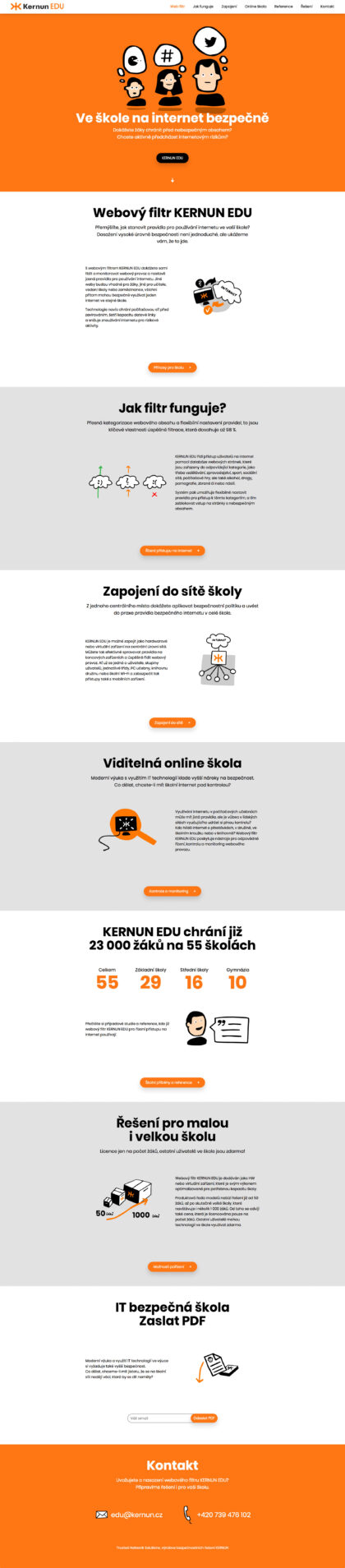 Kernun EDU - realizace, Web design