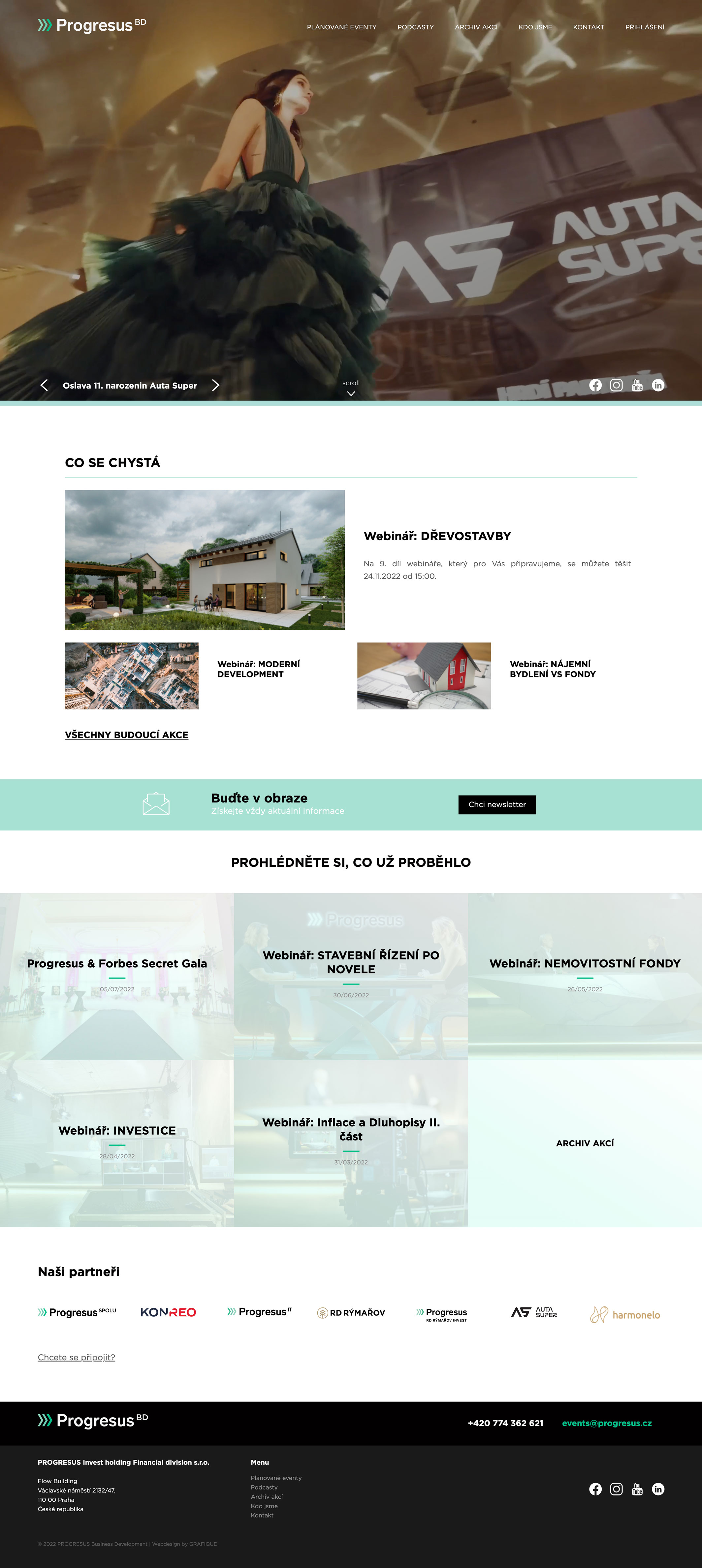 PROGRESUS Business Development - tvorba www stránek, Web design