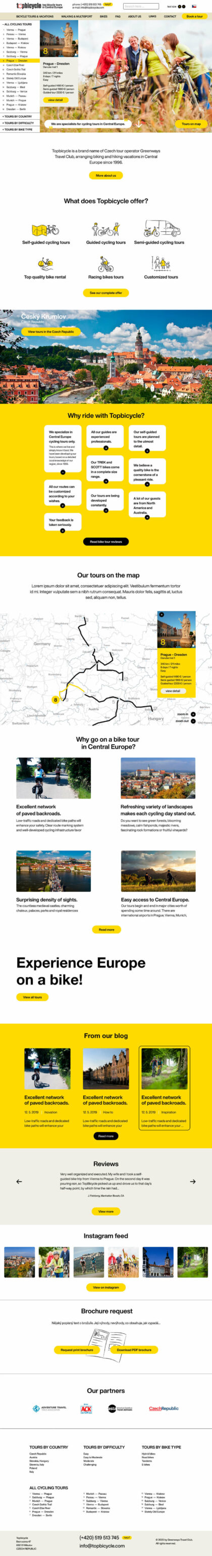 Top bicycle - realizace, Web design