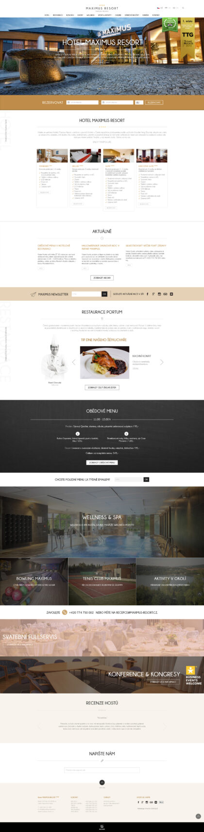 Hotel Maximus Resort - realizace, Web design