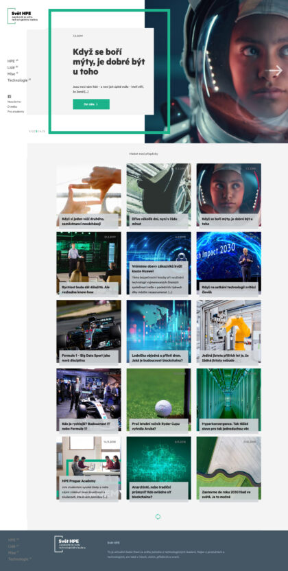 Hewlett Packard Enterprise - realizace, Web design